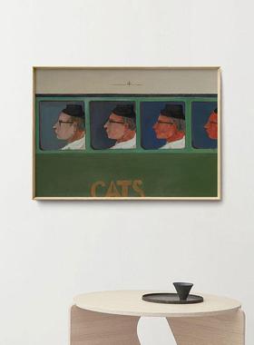 民宿小众装LNI人物象饰现画抽代肖像艺术画