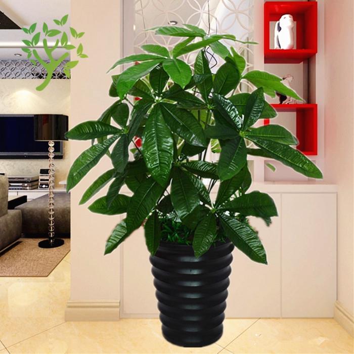 仿真假花树发财树大红掌绿植客厅装饰绿萝植物T-596914落地景盆栽
