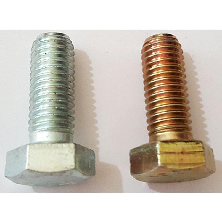M螺M8M10镀锌高强度外六角丝蓝6FJC白锌高强度螺栓彩锌白锌