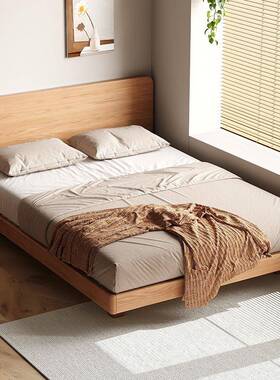 木橡木床.米KQT.米齐主边悬浮床实简约现代次卧儿童成