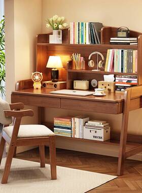 实书木桌桌桌子家生用长条工WXS作台书房办公写字桌学卧室学习电