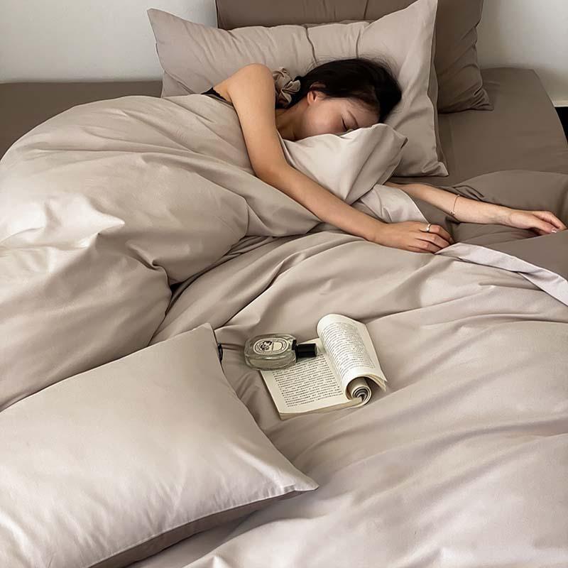 秋冬厚加软磨毛00XS241016S纯棉四件1套保糯暖裸睡全棉床单被罩枕