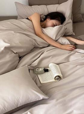 秋冬厚加软磨毛00XS241016S纯棉四件1套保糯暖裸睡全棉床单被罩枕