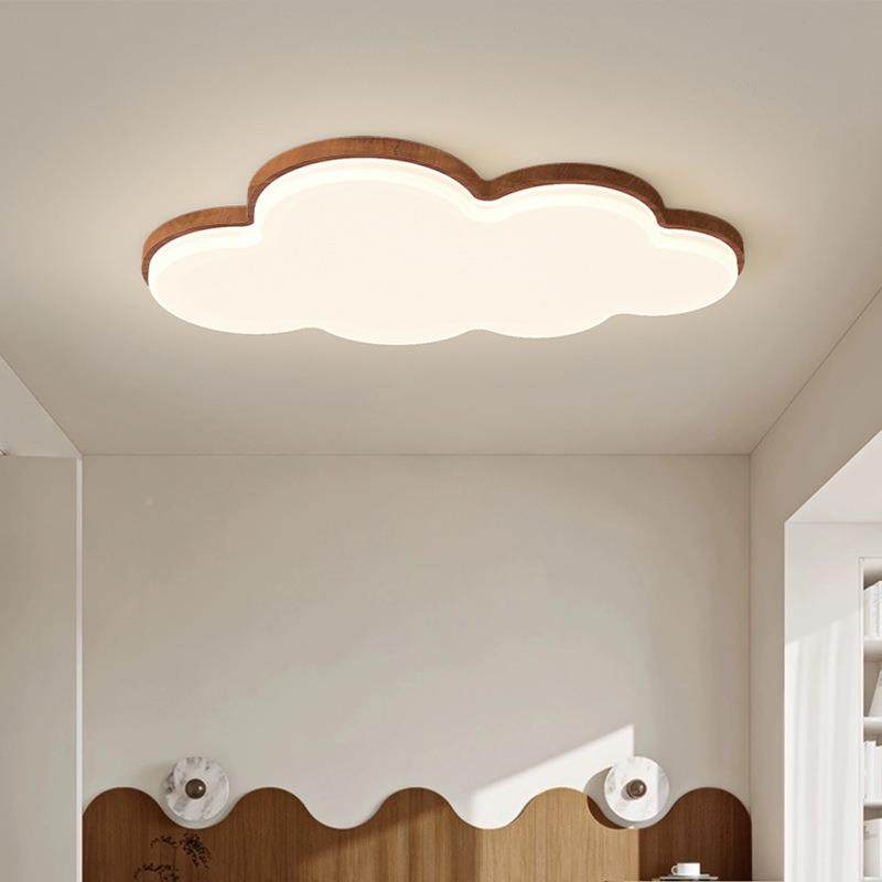 代卧室灯灯派902t风奶油创意云朵灯现简约全谱护眼房间吸顶灯中山