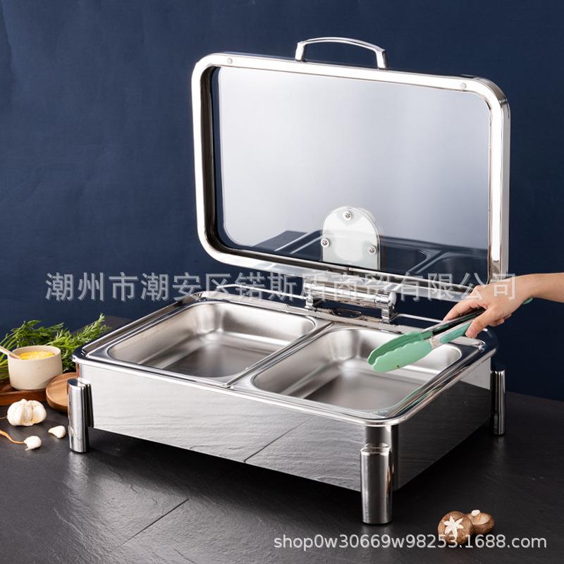 304不锈自无品牌/助餐炉长方形简易大酒包围管脚布温钢菲炉店餐厅