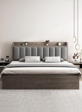 实床简家现代加厚1米木8约双人床主卧1米9855的出租房用1米2单人