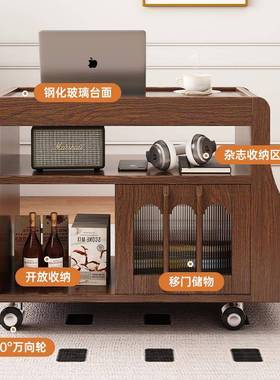 沙发边几可tb-89181移动网红中古柜小推车茶几储客厅物家用卧室柜
