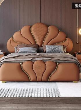 05年新款EKT22主代卧室床轻奢双人奢华意式皮艺床现网红豪华意式