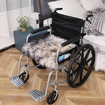 yt-x55毛毛轮椅坐垫方形垫加厚毛垫沙发电脑椅办羊公椅羊毛坐垫轮