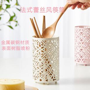 勺子沥水笼厨房筷tYkfbw6A子纳物筒家用筷风餐具轻奢置巴洛克镂空