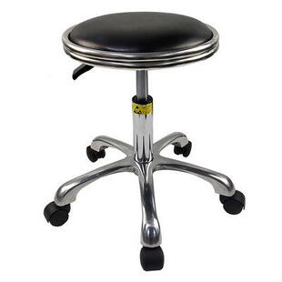 振子邦ZB-E0系列钢包黑色凳面脚踏3圈轮升降圈皮革ZB-E03圆凳厂家