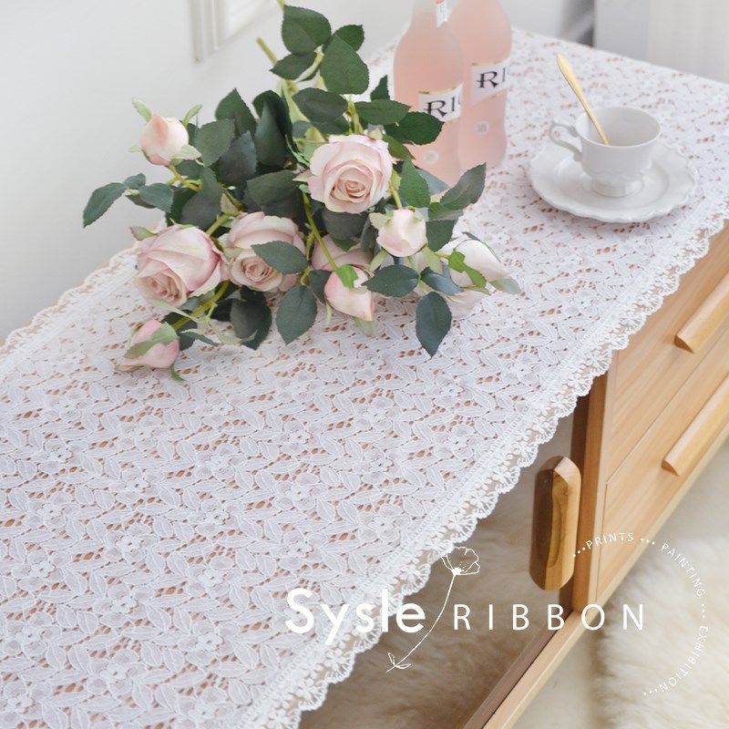 法式电视柜桌布轻奢高级感茶几盖巾蕾丝橱柜斗柜盖布防尘装饰布艺