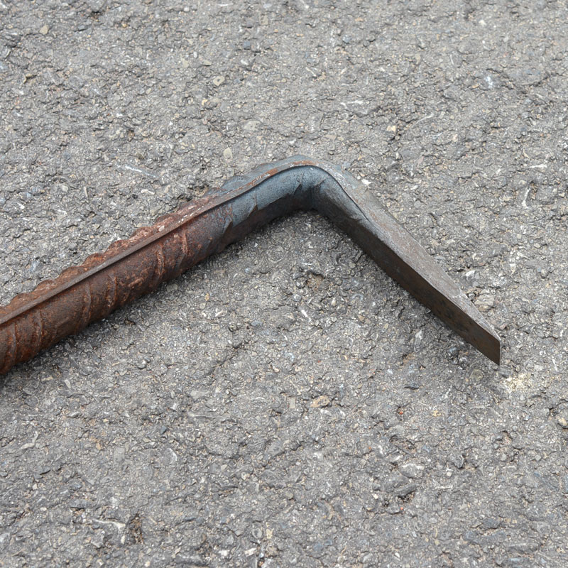 龚五哥木工撬棍拆模撬棒螺纹钢7字形撬杠手工锻打扁头器铝模定制