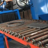 供应通过式 抛丸清理机 工字钢型材抛丸强化通过式 抛丸机 暧气片