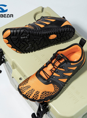 HOBIBEAR五趾鞋男士宽楦赤足4E宽头鞋2025秋新款室内健身训练平步