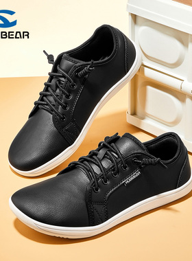 HOBIBEAR软底革面宽楦赤足鞋2026春夏新款百搭简约户外实战训练