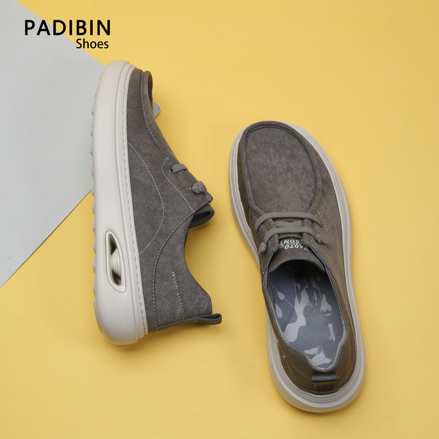 夏季男鞋懒人布鞋百搭透气休闲鞋厚底舒适男款帆布鞋潮流板鞋