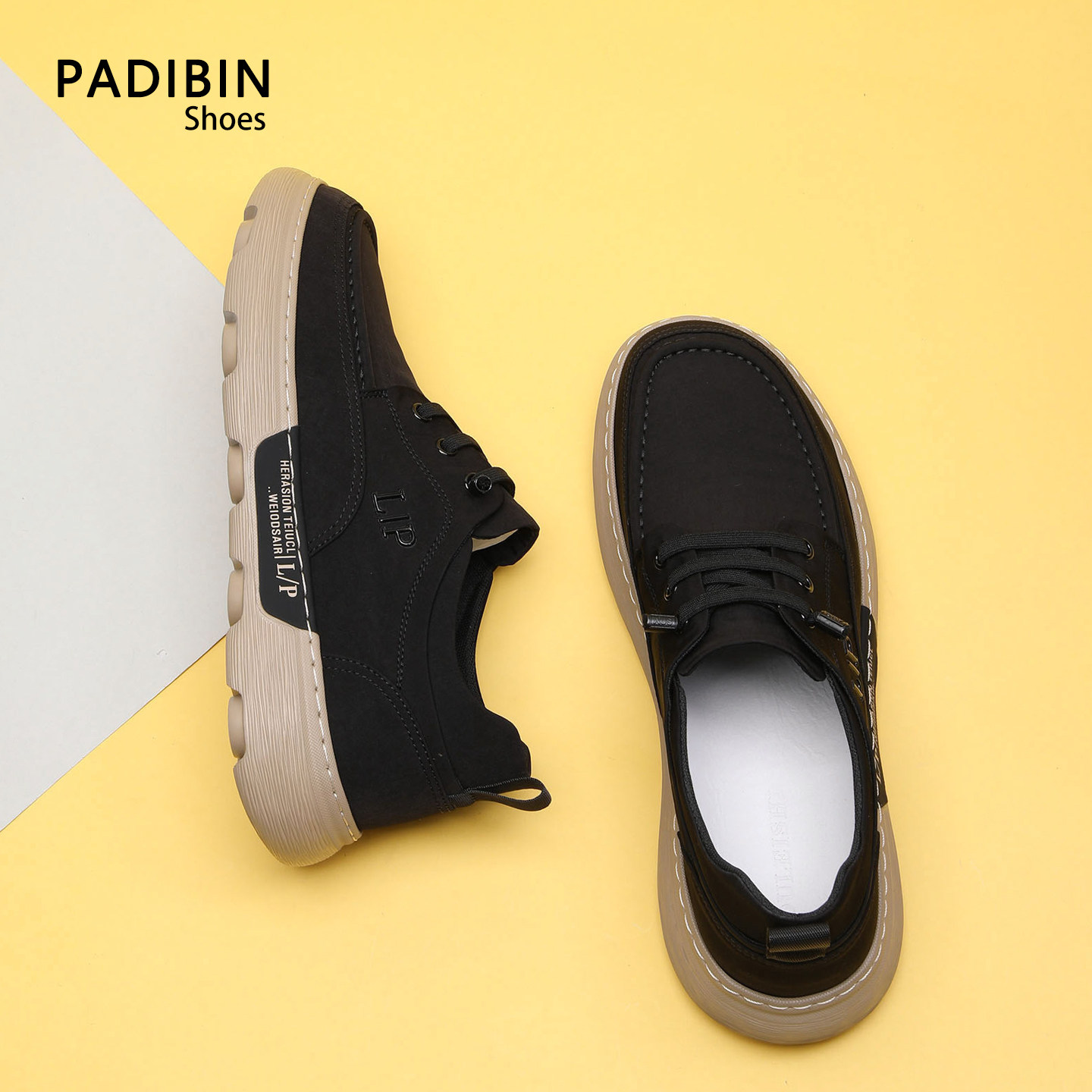 欧洲站帆布鞋男款春夏新款厚底轻便薄款休闲黑色透气一脚蹬通勤鞋