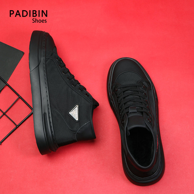 高帮鞋潮流百搭男士厚底休闲板鞋