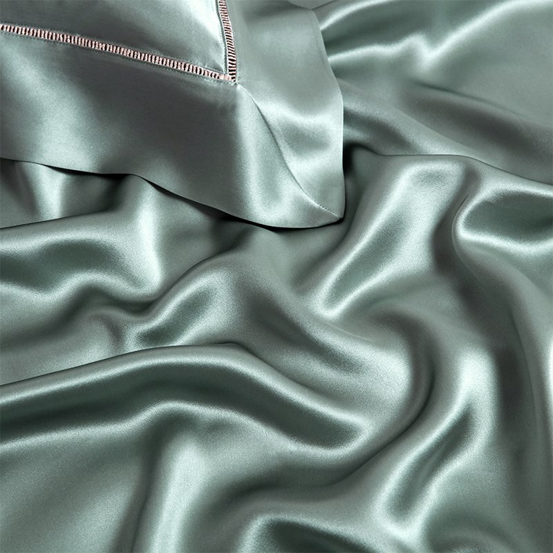 高端定四件套00%桑蚕丝中式重磅真丝被套床单床笠丝滑裸睡床品