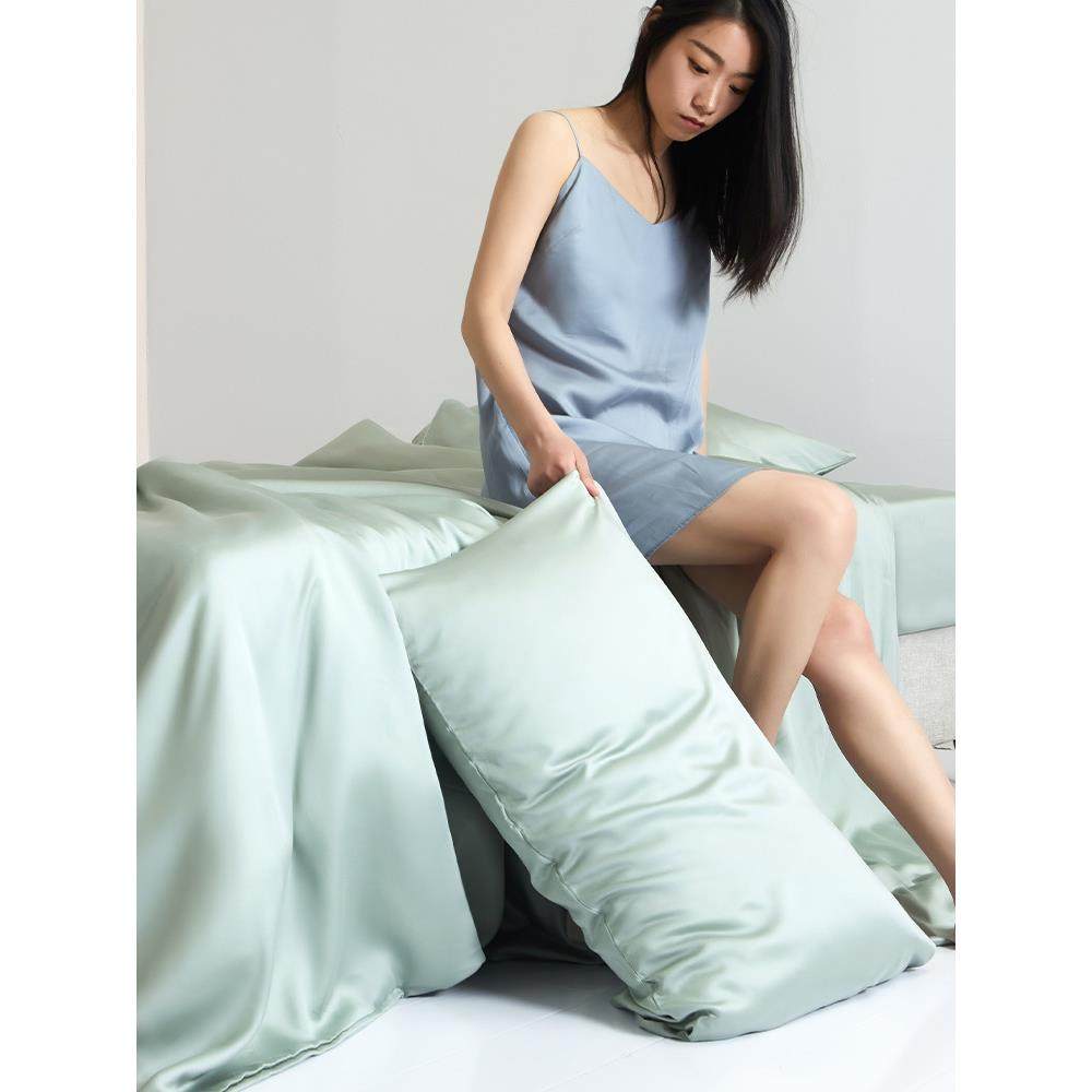 A5L60s凉感天丝被套单件冰丝三件套裸睡丝滑简约纯色夏季200x230