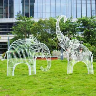 2500g公园林不锈钢大象镂空户外动物雕 泰迪幼犬犬粮 NuSun 贵宾