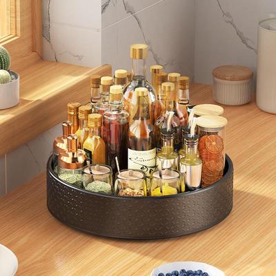 A9L旋转调料置物架厨房台面多功能调味料托盘用品家用大全收纳盒