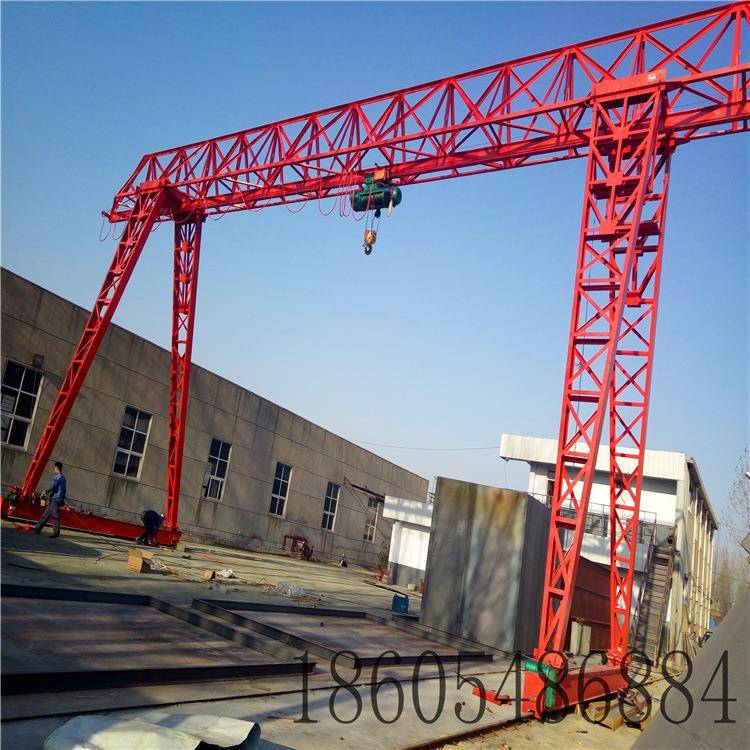 起重龙门吊单梁1-20吨电动葫芦门式起重机50吨小型无轨移动航吊