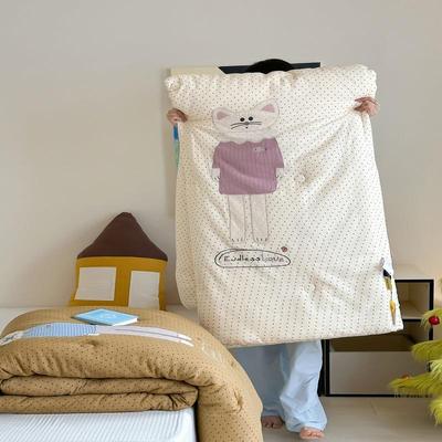 秋冬新款A类全棉双层纱卡通贴布绣山宁泰抗菌春秋冬被可机洗可机