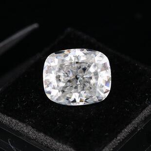 肥长方冰花切莫桑现货大克拉白色莫桑石裸石首饰主石