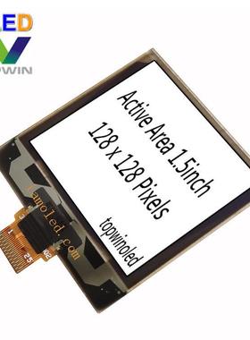 拓微1.5英寸白光oled模组方屏128x128白色2828KSWHG31接插P22116