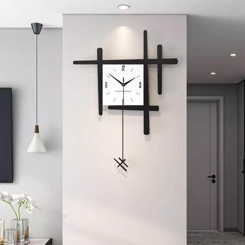 钟表挂钟客厅2023新款现代简约大气网红家用挂墙创意时钟餐厅挂表