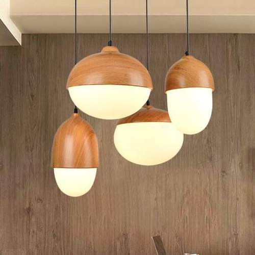 北欧坚果吊灯现代简约创意个性餐厅蜡烛灯具玻璃日式吧台三头led