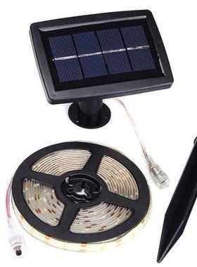 LED太阳能软灯条太阳能灯带太阳能圣诞灯5米150灯