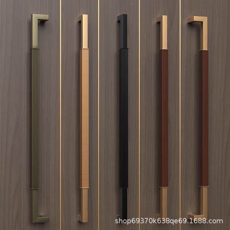 极简加厚不锈钢拉手金色玻璃门把手现代实木有框门大拉手黑色把手