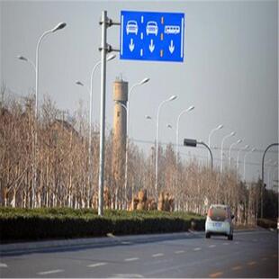 安装行车道金属镀锌2F标志杆悬臂式交通标志杆指示牌标志杆