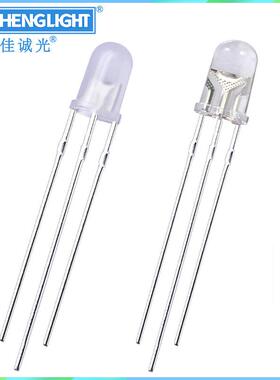 f5mm雾状红普绿红蓝翠绿红白双色共阴共阳透明三只脚led指示灯珠