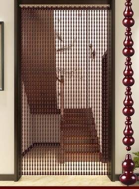 全F958THS5桃门帘珠帘玄关生客厅卫间厕所新款屏风用木隔断家帘子