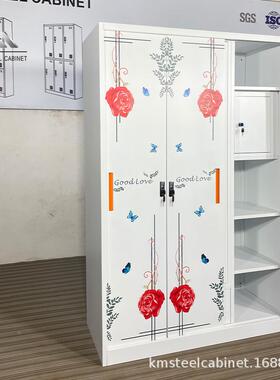 铁艺防潮家用卧室钢制花KM-WD-05衣现代推拉门衣柜组合收移纳柜柜