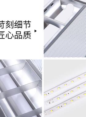 led格栅灯入T5T28嵌式600x60明装灯0盘300100平板灯led格栅工程石