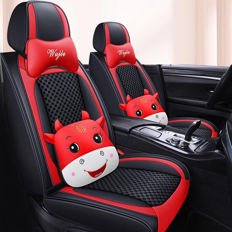 厂家MTM直供夏季新款冰通丝五座全包围汽座车套四季通用卡福牛座