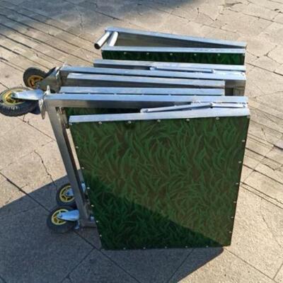 折叠推车带轮TIO摆摊夜纳市可叠收折铁拆装多功能地摊服装承重质