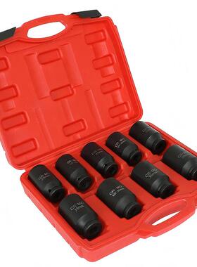 级九件套1/2NDC套筒加厚加长六角套筒气动工业电动扳手型重套头