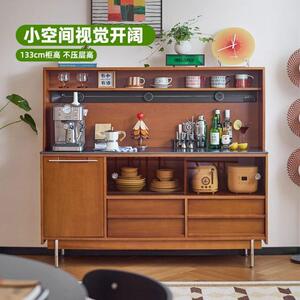 觅墨中边古风餐储物柜一体靠墙木小户型客厅柜复古实酒柜茶BAZ水