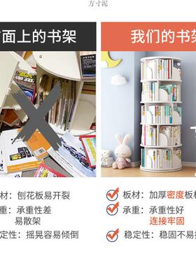 儿童书架家玩具纳收理宝宝绘本用落地收纳JCI柜简易多整层旋转置