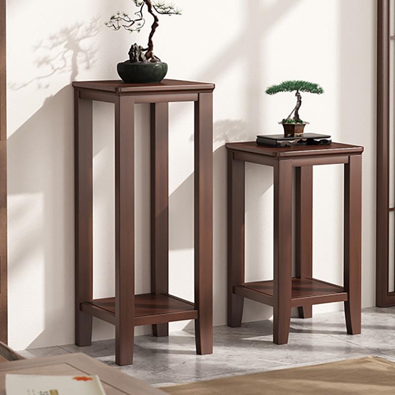 花置物架纯CIT实落地式摆花件饰品中式台底座木客厅阳台室架内植