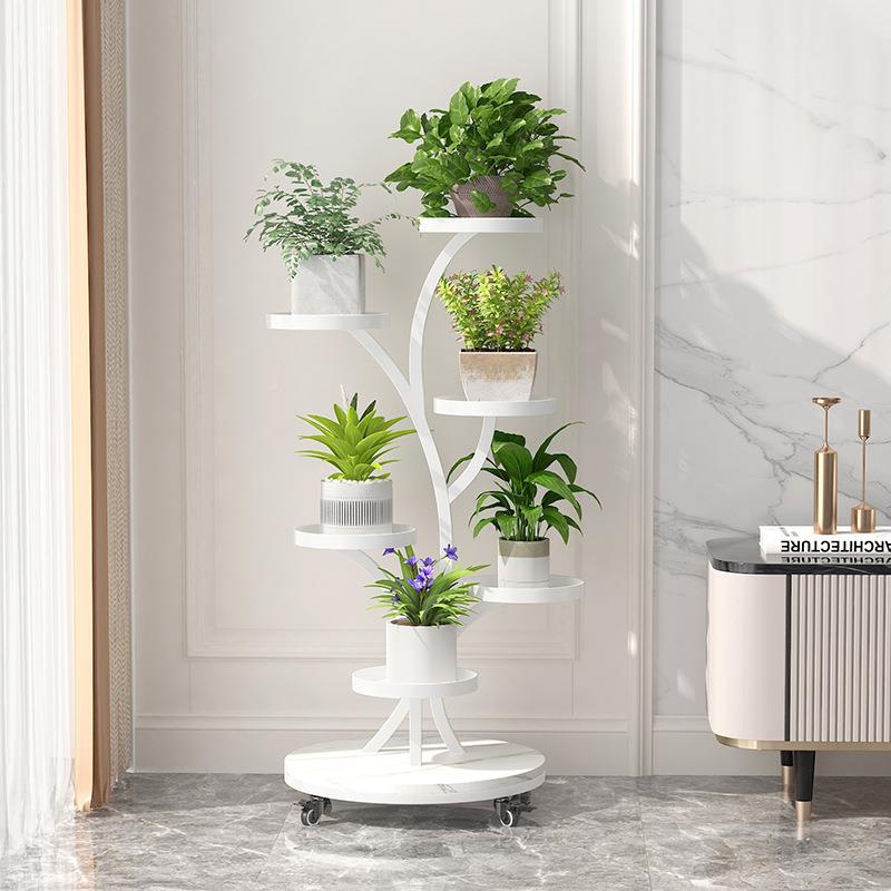 架客厅2025新款轻33083奢花架置花多物万架阳台肉向轮花盆托架多