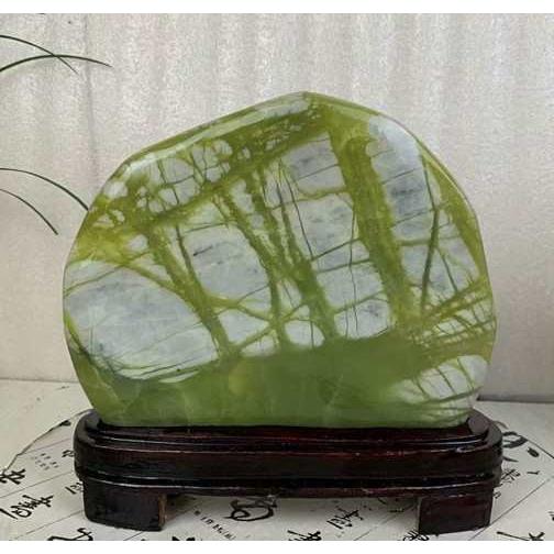 赏石家EKI居馈赠佳品摆件峡奇石三石草花石古观青玉冰巴玉阿玉富