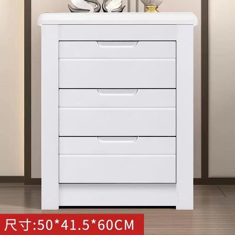 三家具抽海棠胡桃榉木白色床头柜储物柜家用床边小柜子新中式设计