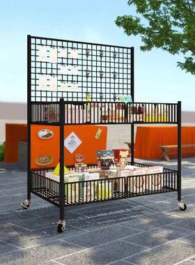 加粗方管摆摊小推可车折叠冰甜品粉花车货架司夜zDb8aEJY市寿移动